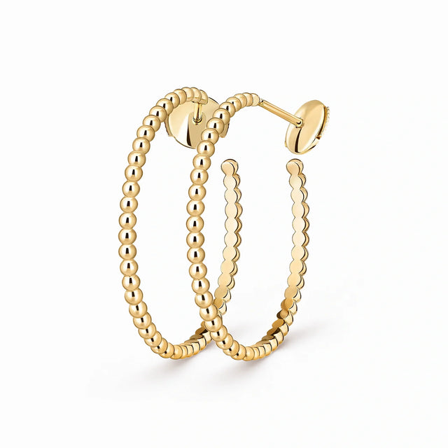 Perlee Pearls Oversized Beaded Hoop Earrings