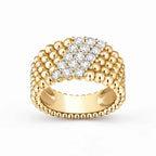 Perlee Radiance Pavé Beaded Ring