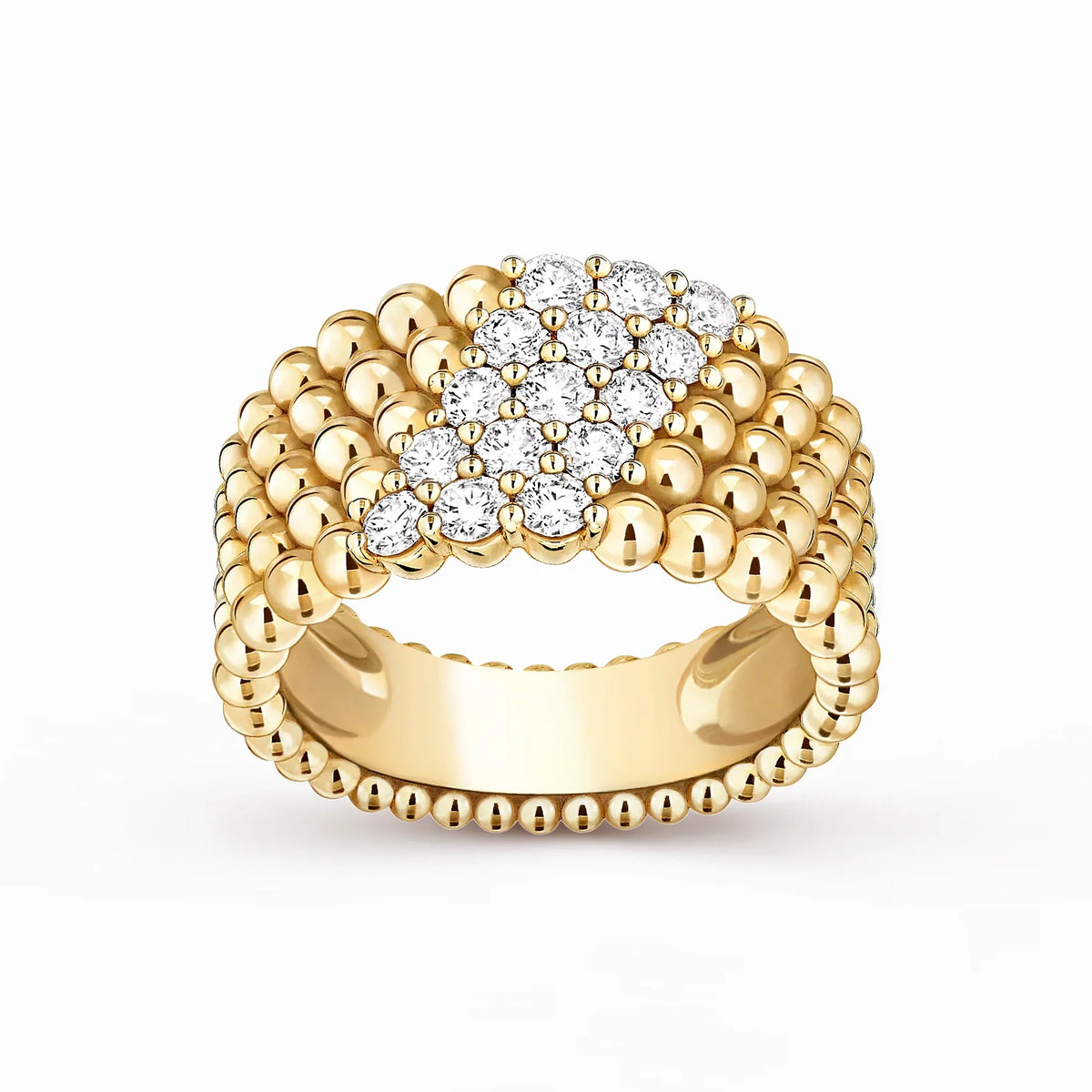 Perlee Radiance Pavé Beaded Ring