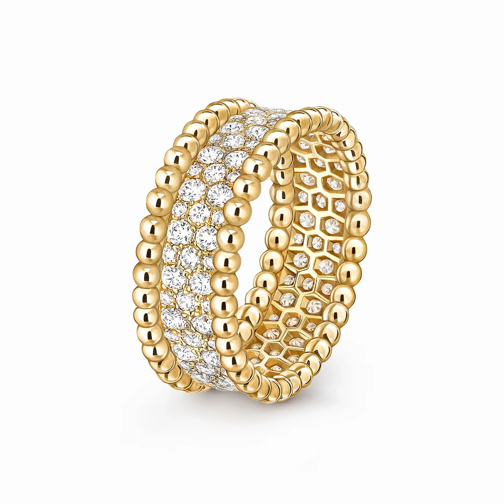 Perlee Radiant Wide Beaded Ring