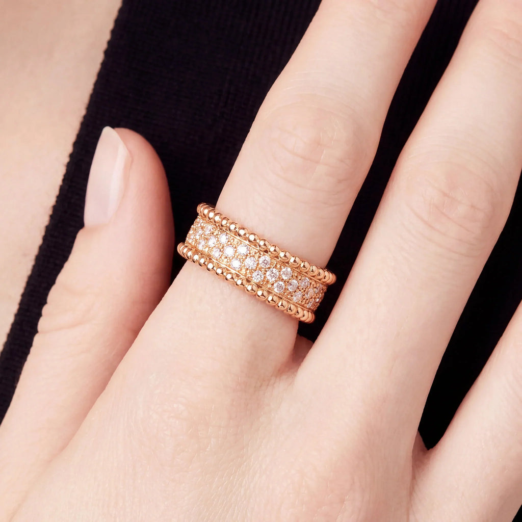 Perlee Radiant Wide Beaded Ring