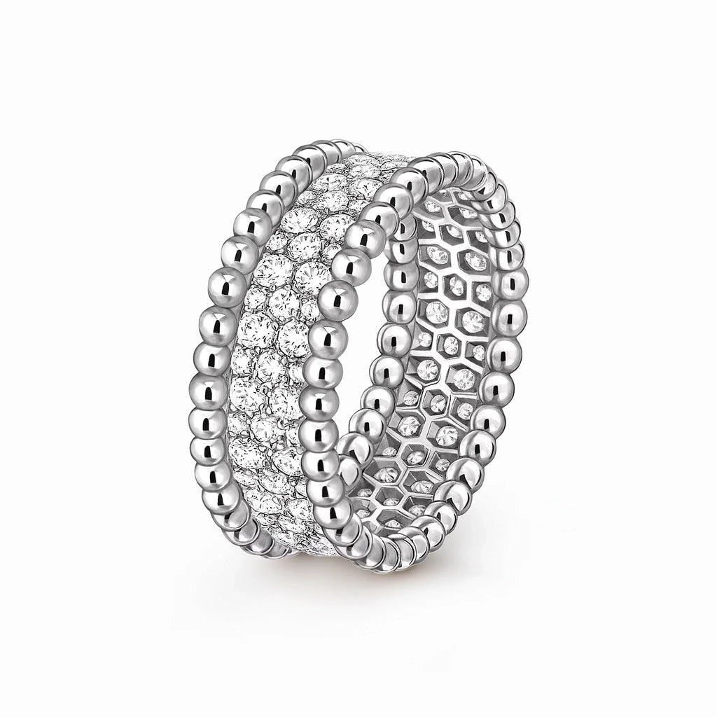 Perlee Radiant Wide Beaded Ring