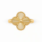 Perlee Sunburst Four Petal Ring