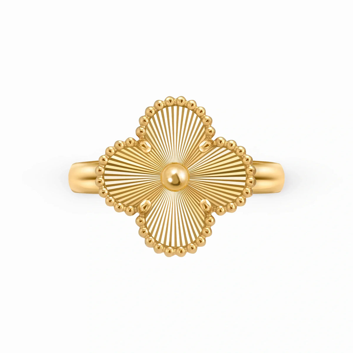 Perlee Sunburst Four Petal Ring