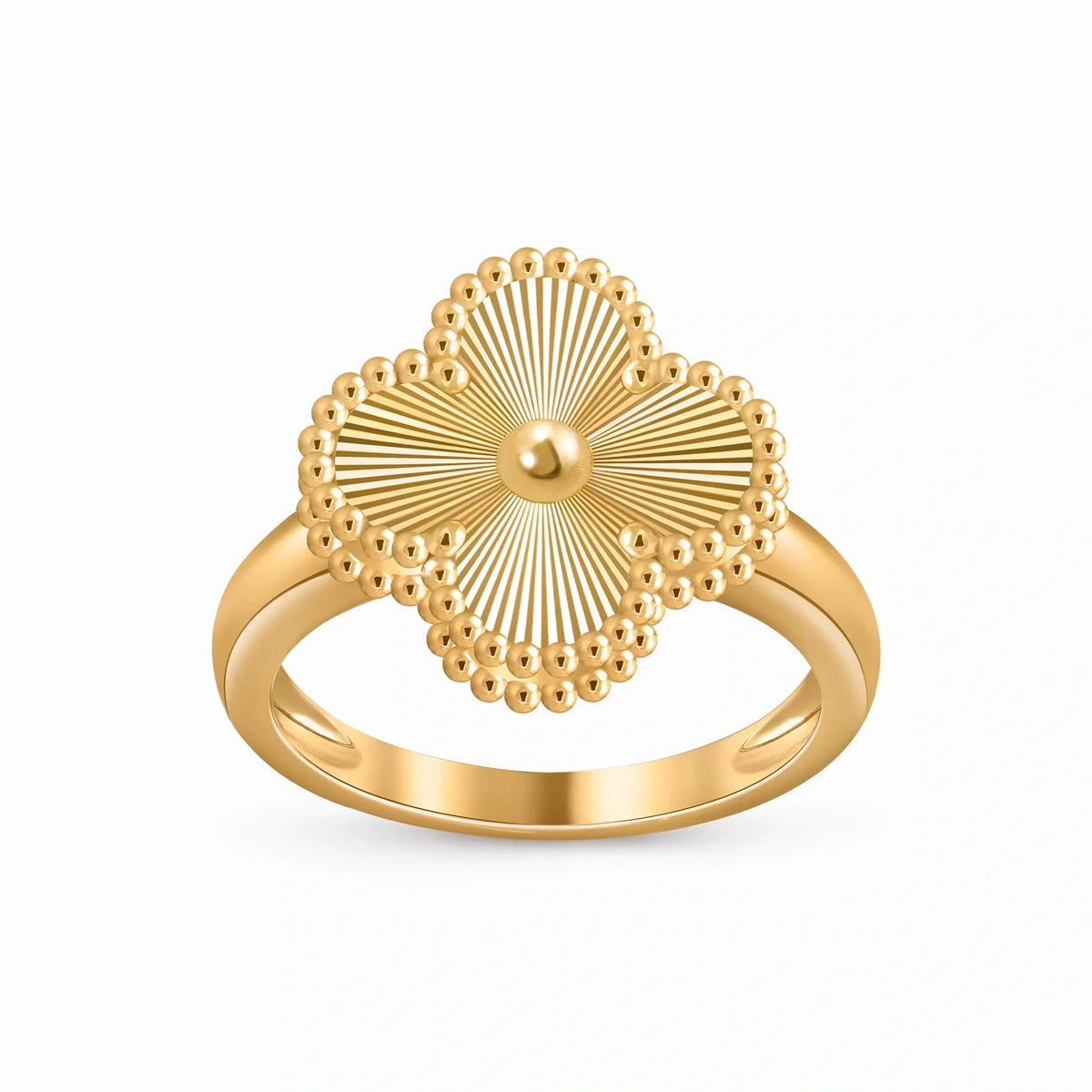 Perlee Sunburst Four Petal Ring