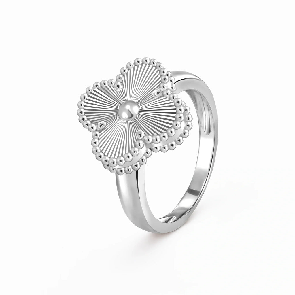 Perlee Sunburst Four Petal Ring