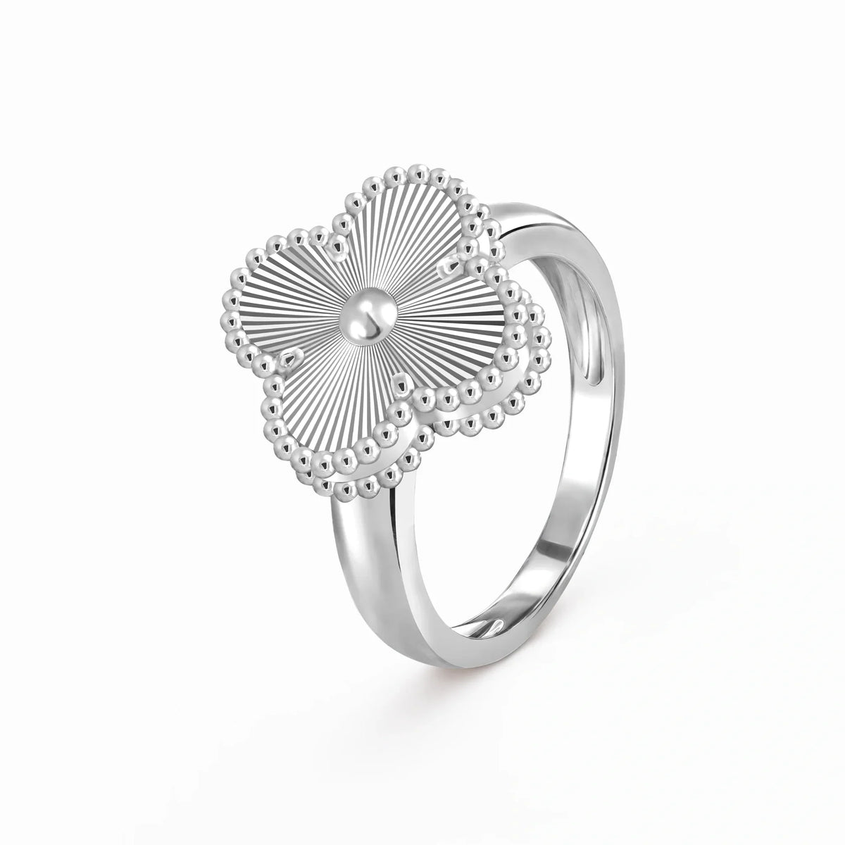 Perlee Sunburst Four Petal Ring