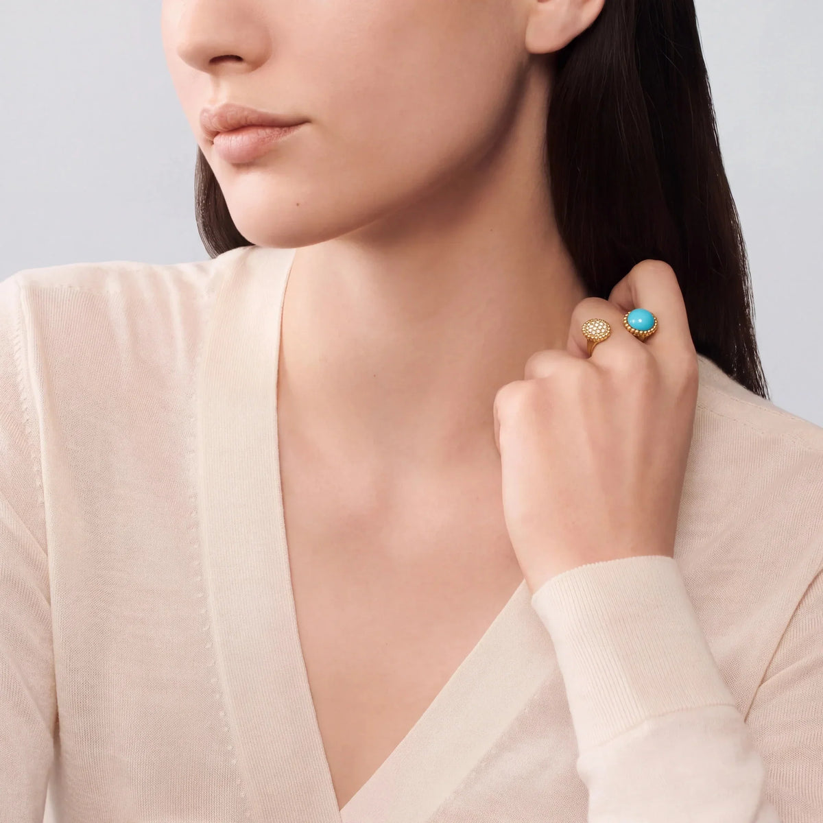 Perlee Turquoise Duo Cabochon Ring