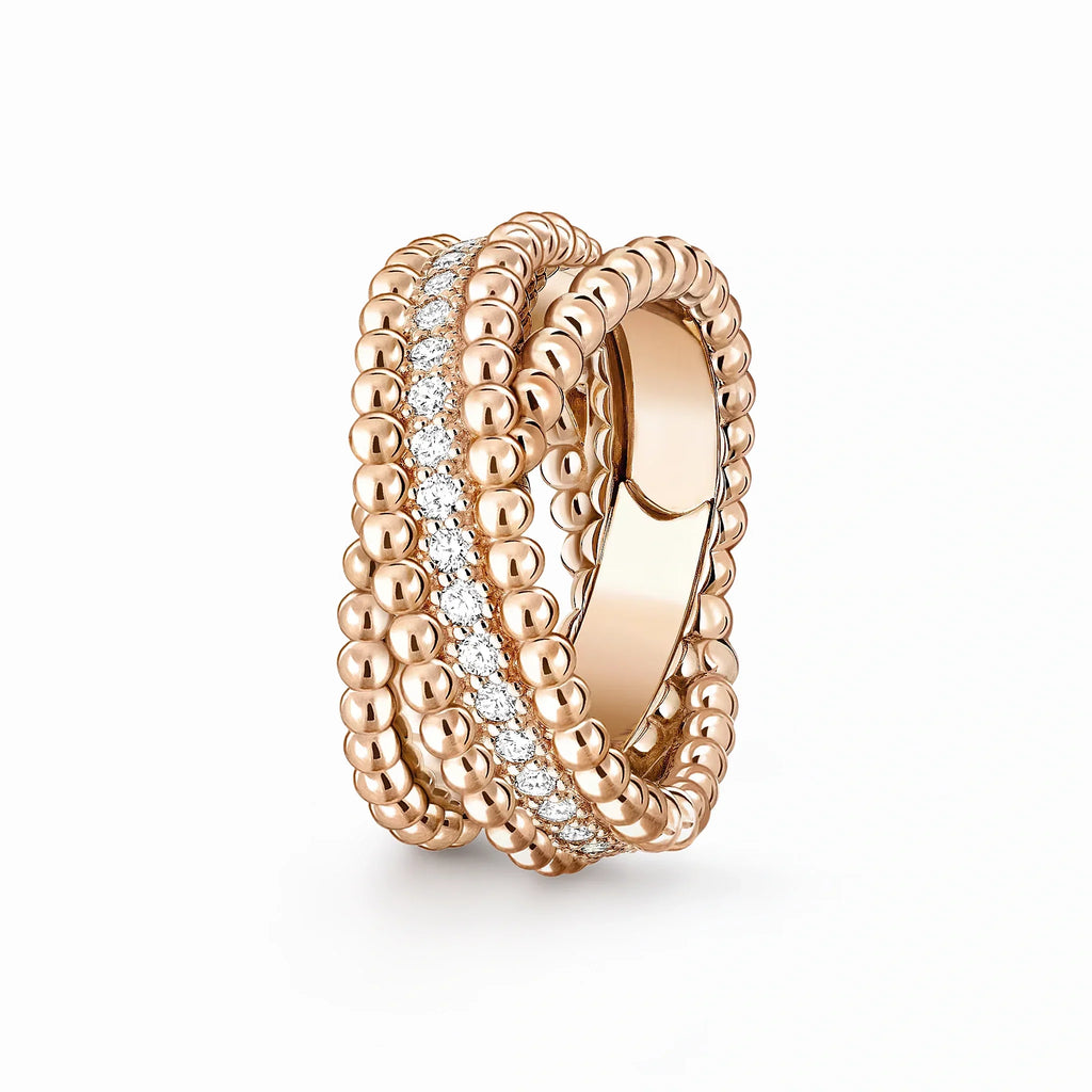 Perlee Wide Beaded Pavé Ring