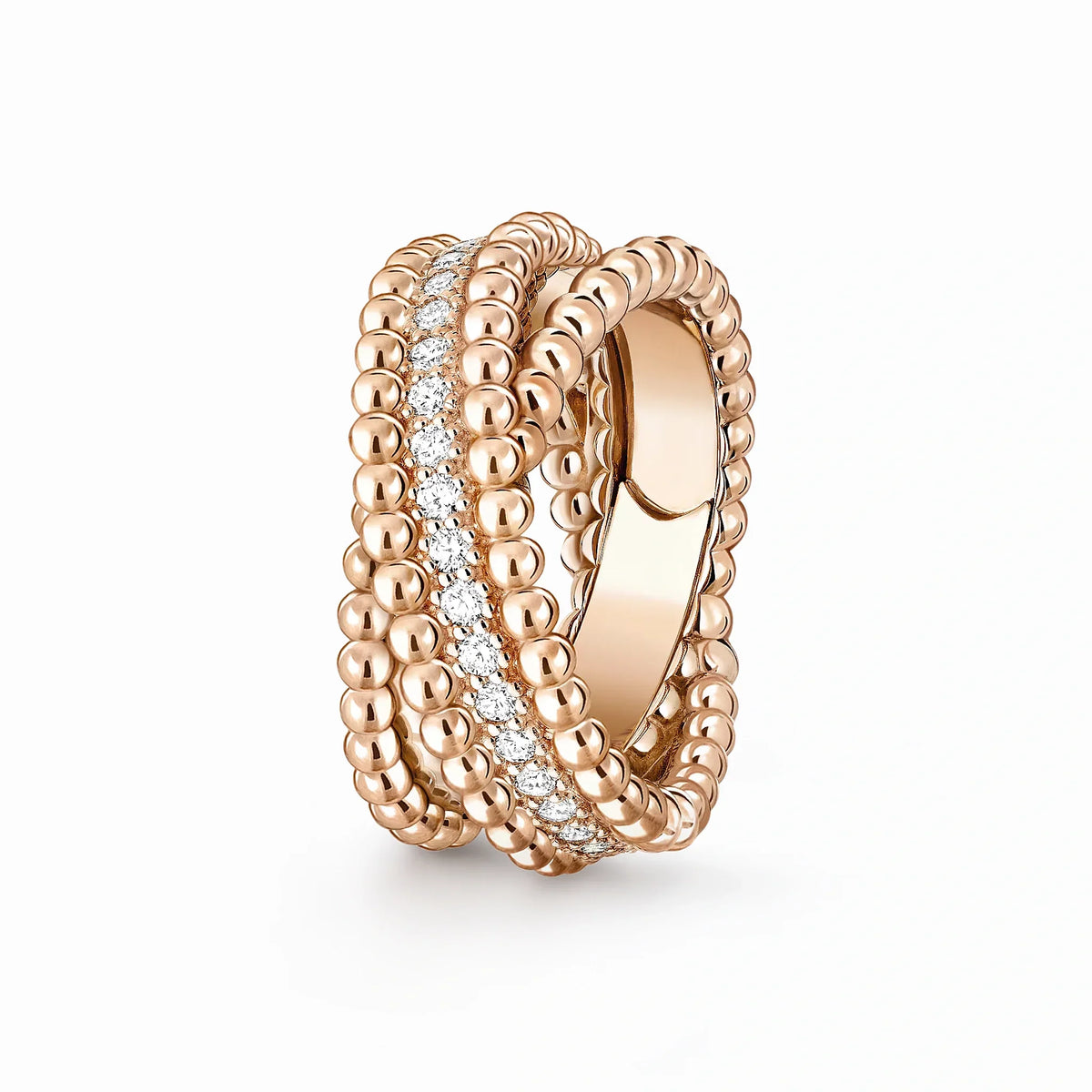 Perlee Wide Beaded Pavé Ring
