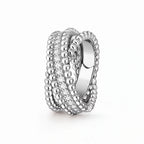 Perlee Wide Beaded Pavé Ring