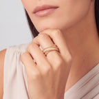 Perlee Wide Beaded Pavé Ring