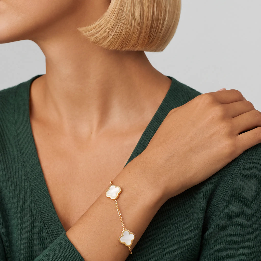 Pure Alhambra Four Clover Station Bracelet