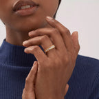 Rope Three Row Pavé Ring