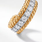 Rope Twisted Pavé Huggie Earrings