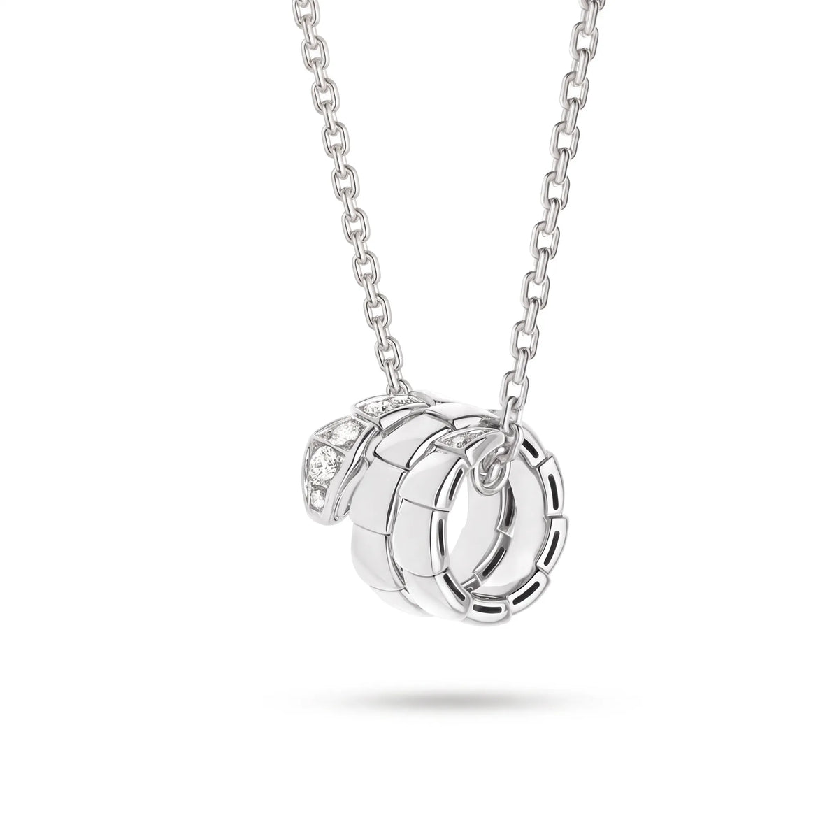 Serpenti Coiled Snake Pendant Necklace