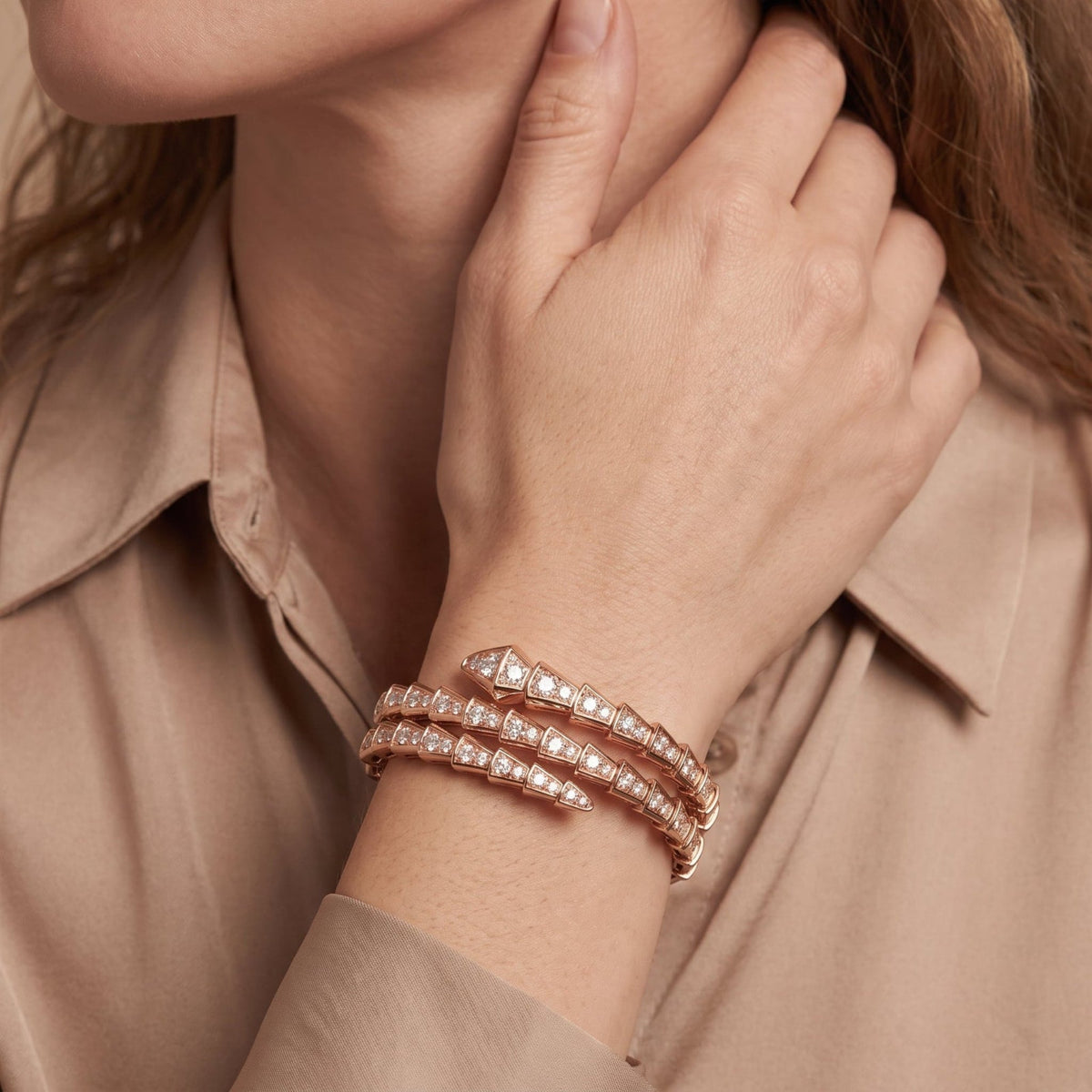 Serpenti Double Coil Wrap Bracelet