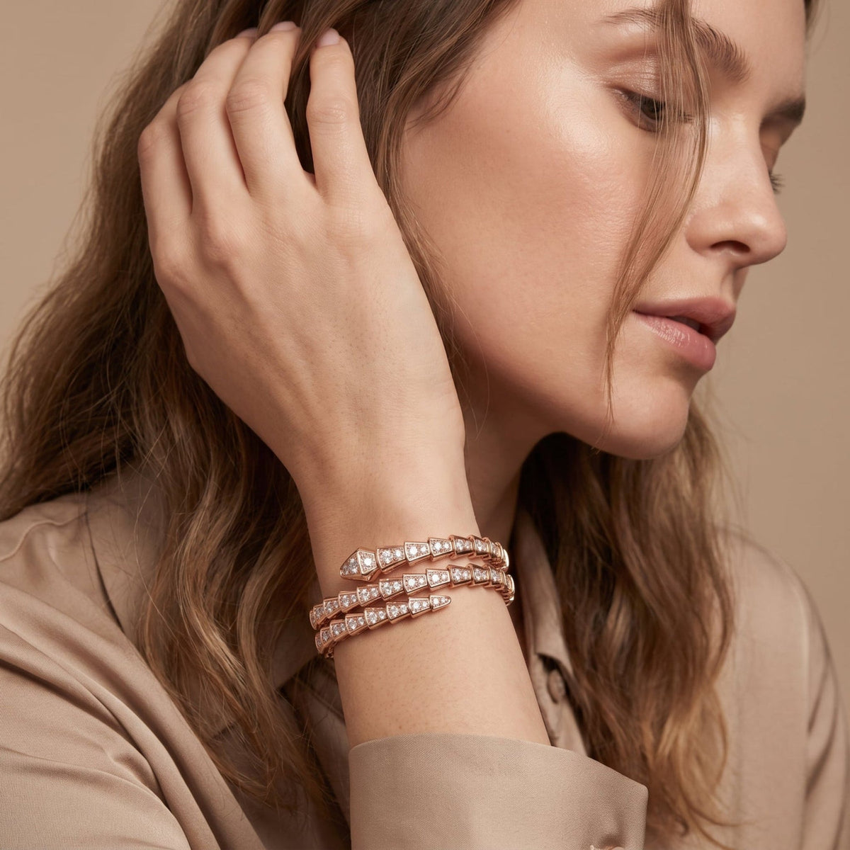 Serpenti Double Coil Wrap Bracelet