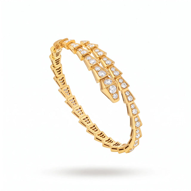Serpenti Full Pavé Coil Bracelet