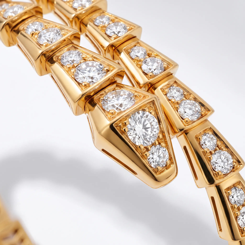 Serpenti Full Pavé Coil Bracelet