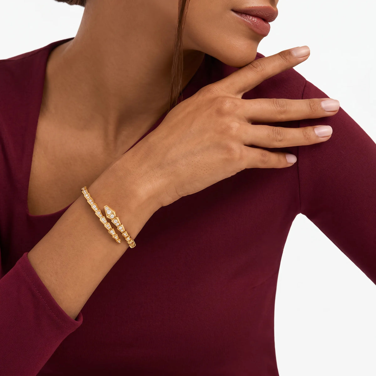Serpenti Full Pavé Coil Bracelet