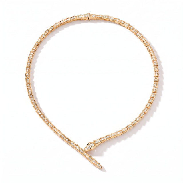 Serpenti Pavé Chain Wraparound Necklace