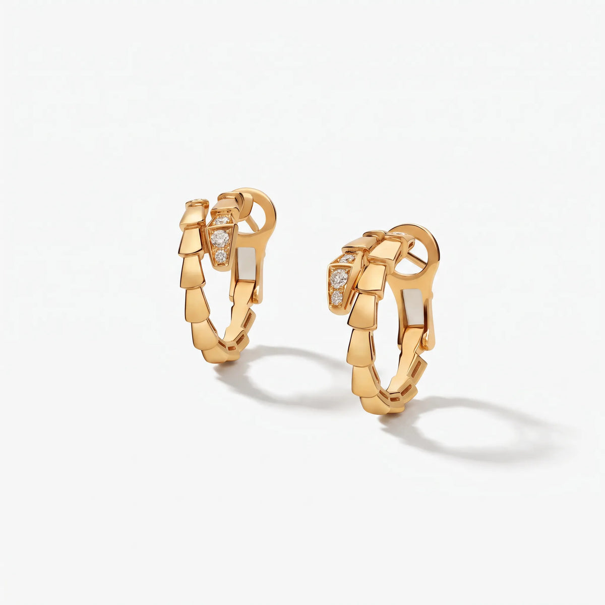Serpenti Pavé Tip Hoop Earrings
