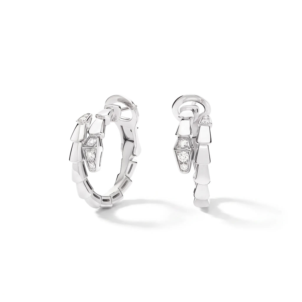 Serpenti Pavé Tip Hoop Earrings