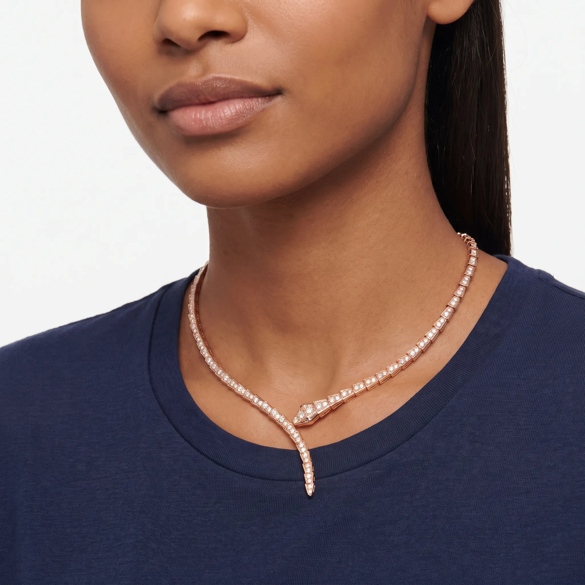 Serpenti Riviera Pavé Snake Necklace
