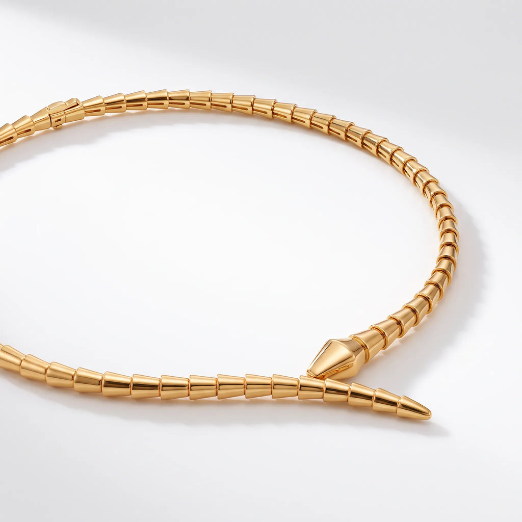Serpenti Snake Wrap Collar Necklace