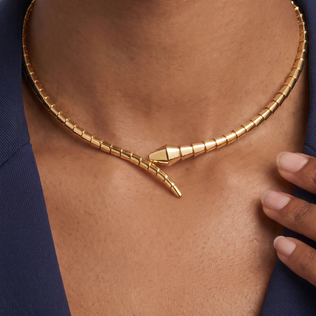 Serpenti Snake Wrap Collar Necklace