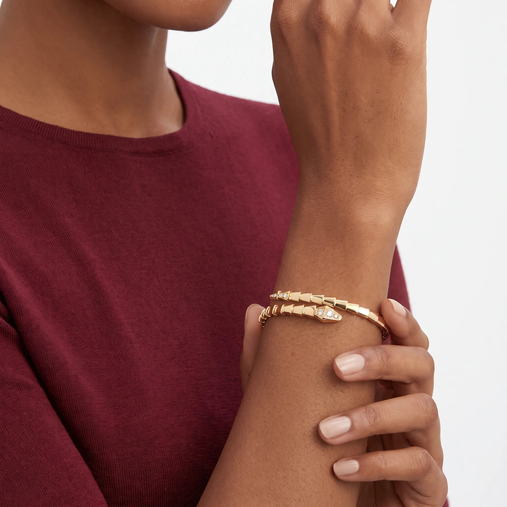 Serpenti Viper Pavé Tip Bracelet