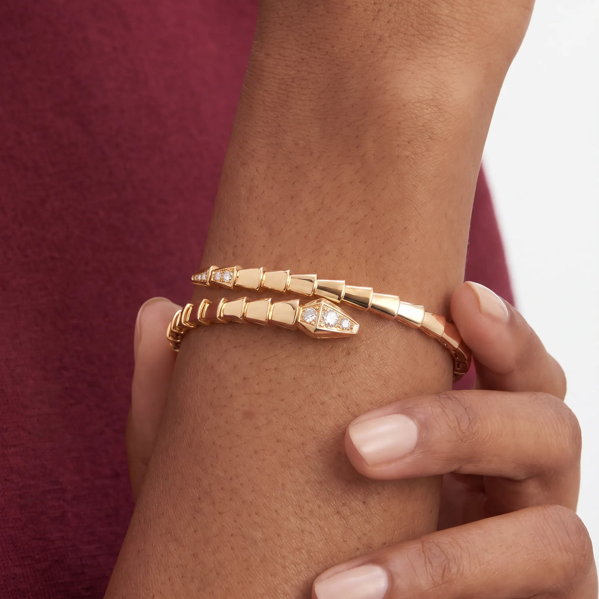 Serpenti Viper Pavé Tip Bracelet