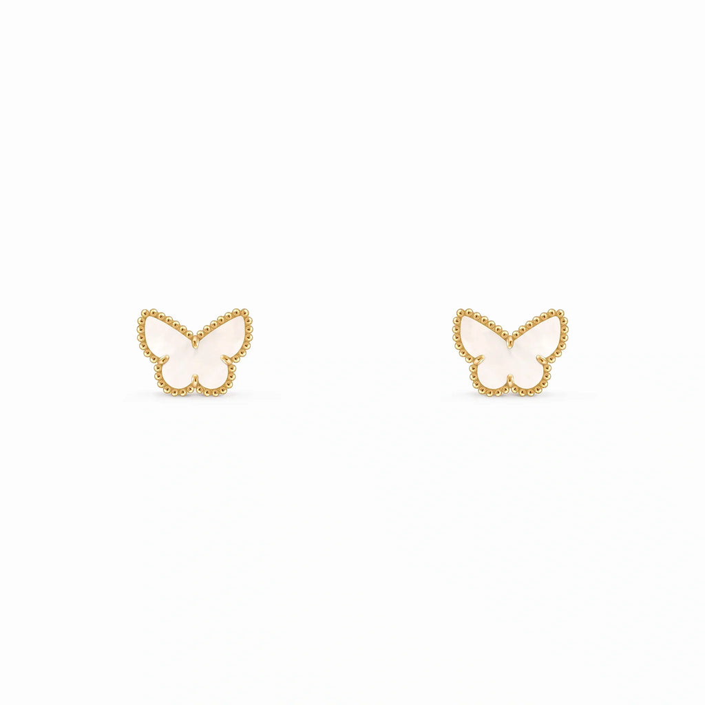 Sweet Butterflies White Butterfly Earrings