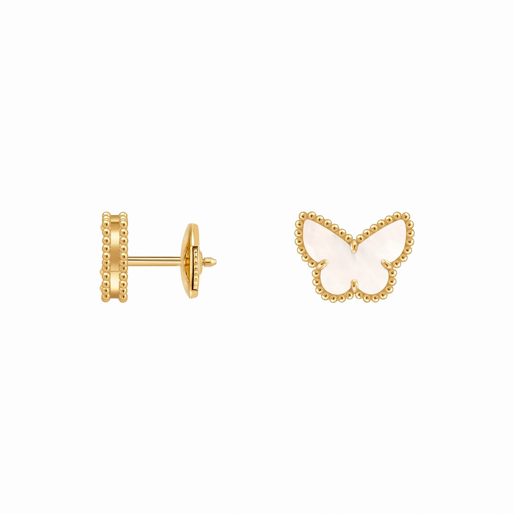 Sweet Butterflies White Butterfly Earrings