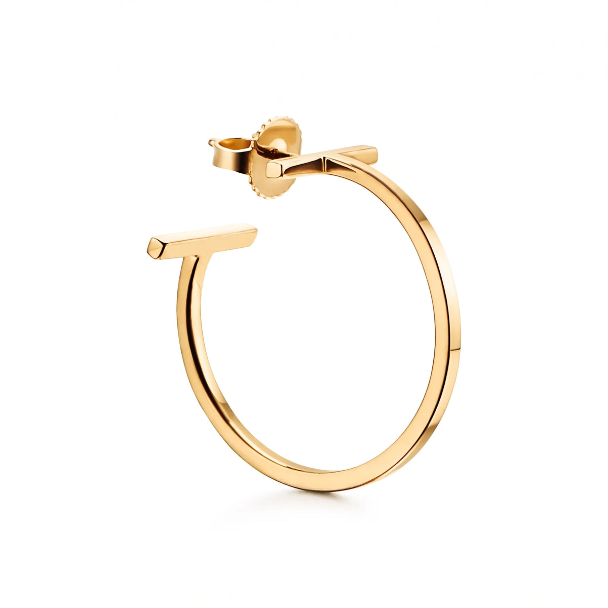 T Bar Geometric Hoop Statement Earrings