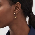 T Bar Geometric Hoop Statement Earrings