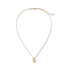 T Circle Mother-of-Pearl Disc Pendant Necklace
