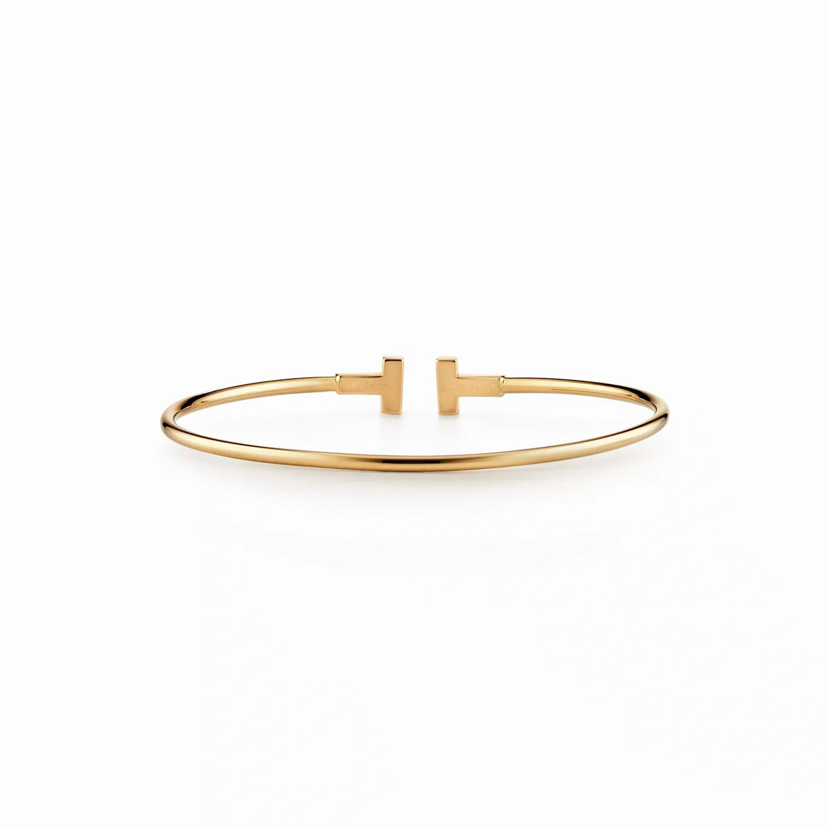 T Narrow Open Wire Cuff Bracelet