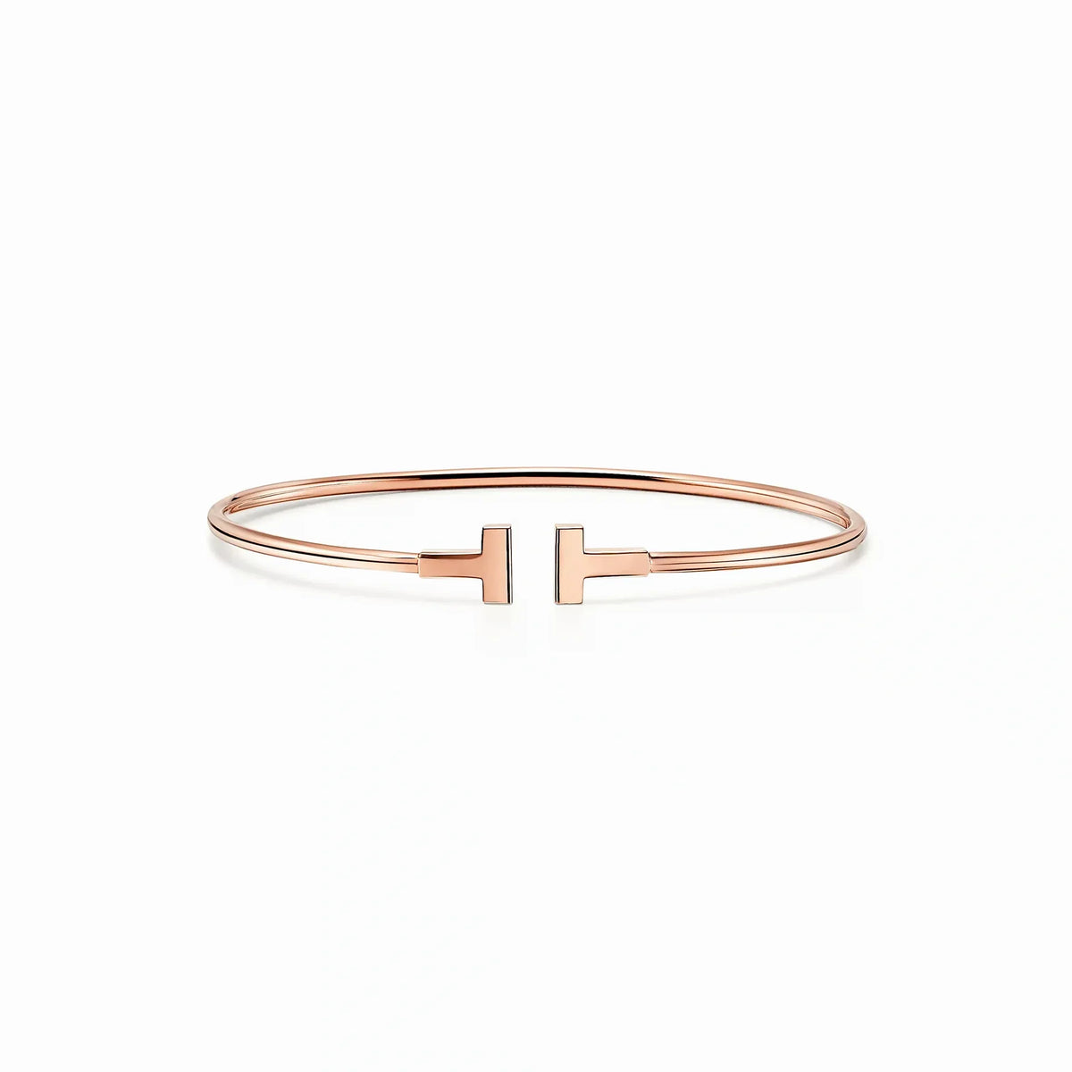 T Narrow Open Wire Cuff Bracelet
