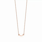 T Smile Dainty Curve Pendant Necklace