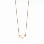 T Smile Dainty Curve Pendant Necklace