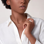 T Smile Dainty Curve Pendant Necklace