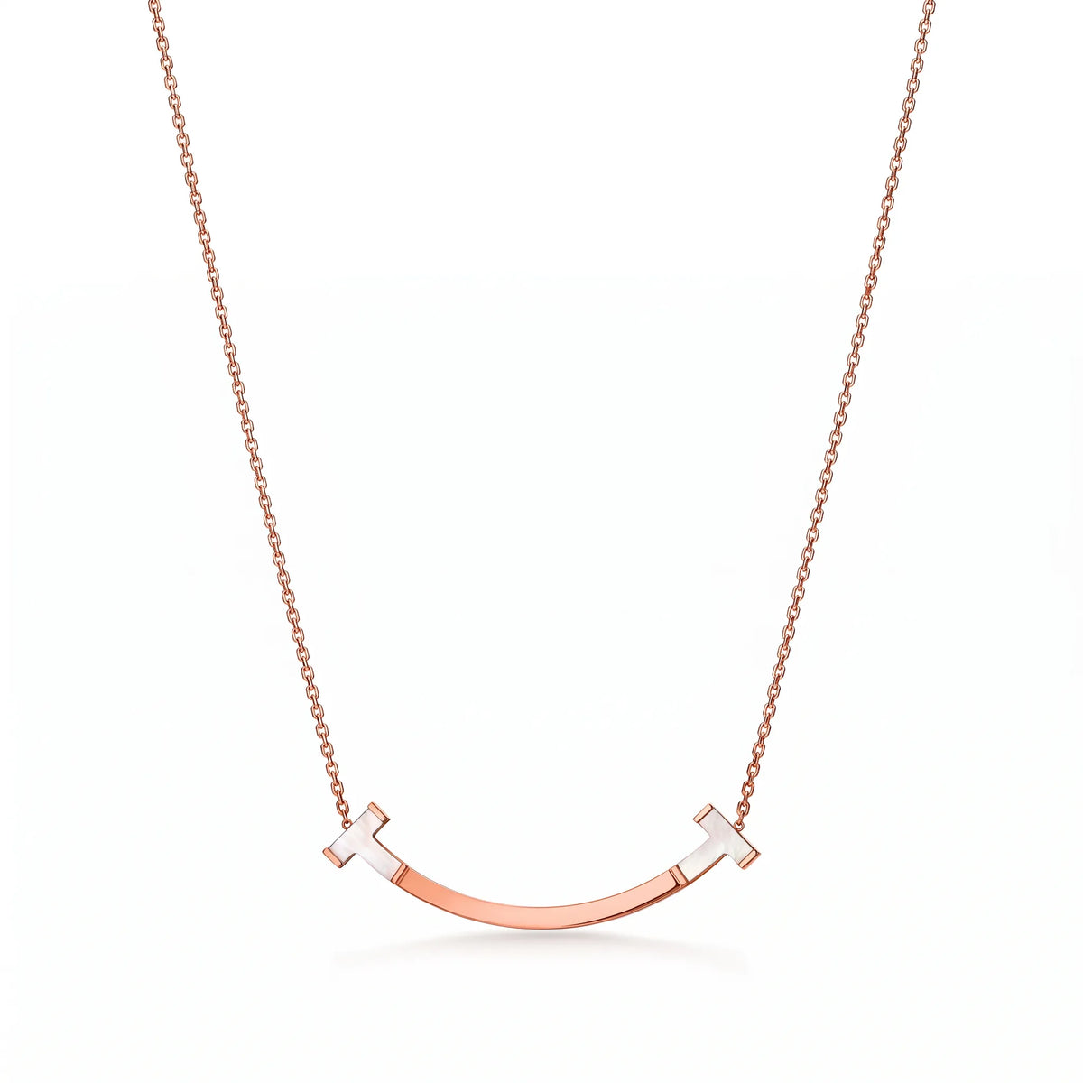 T Smile Mother-of-Pearl Bar Necklace