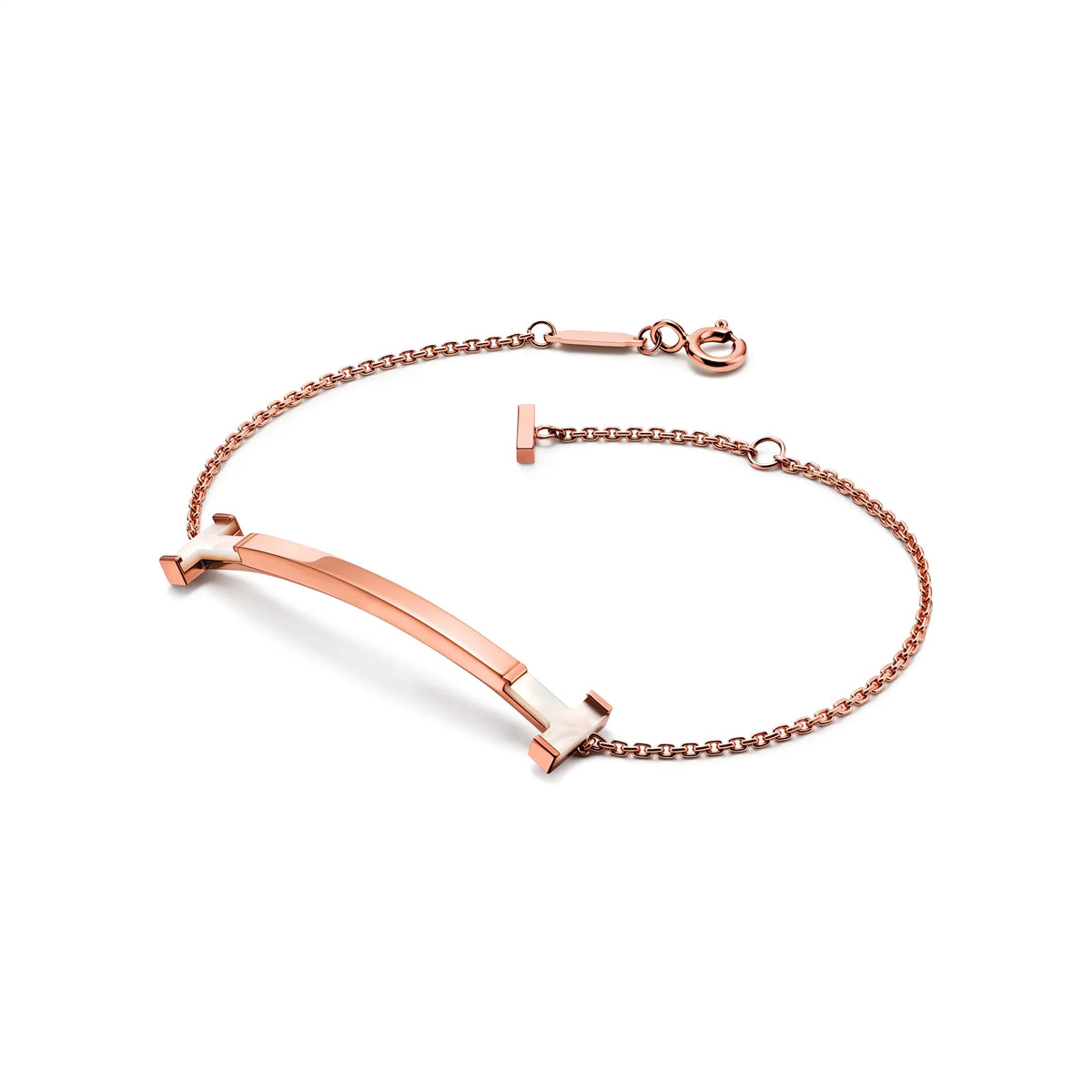 T Smile Mother-of-Pearl Chain Bracelet