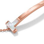 T Smile Mother-of-Pearl Chain Bracelet