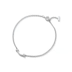 T Smile Pavé Fine Chain Bracelet