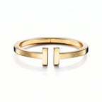 T Square Bold Polished Hinged Bangle