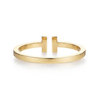 T Square Bold Polished Hinged Bangle
