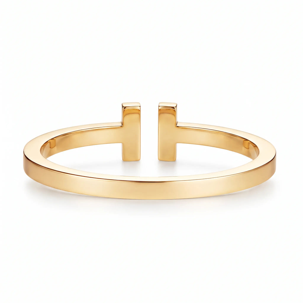 T Square Pavé Bar Hinged Bangle